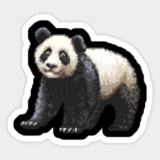 Panda in Pixel Form Sticker